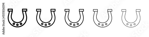 lucky horseshoe icon simple illustration logo art