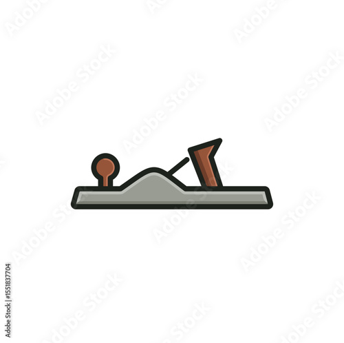 jack plane simple flat outline icon illustration
