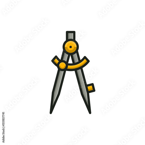 wing divider simple flat outline icon illustration