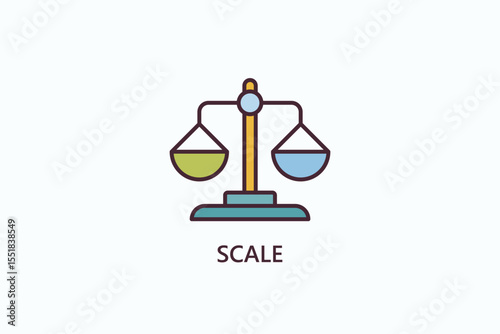 Scale Icon Or Logo Isolated Illustration