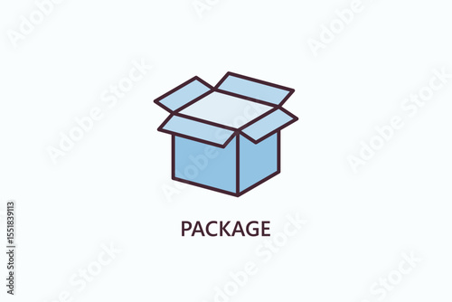 Package Icon Or Logo Isolated Illustration