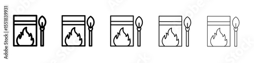 Matches icon simple illustration logo art