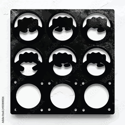  Brass knuckles silhouette set