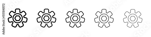 mechanic settings icon simple illustration logo art