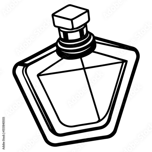 Elegant Perfume Bottle Vector Illustration