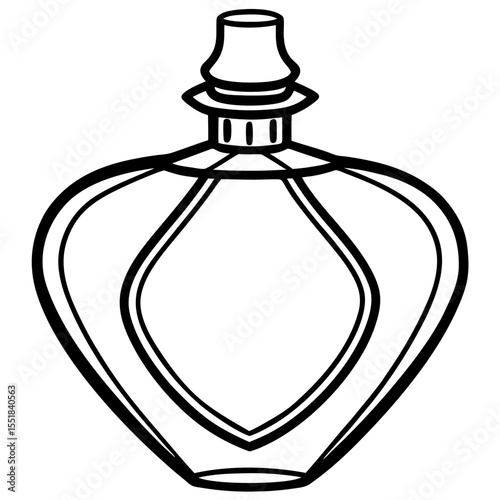Elegant Perfume Bottle Vector Illustration