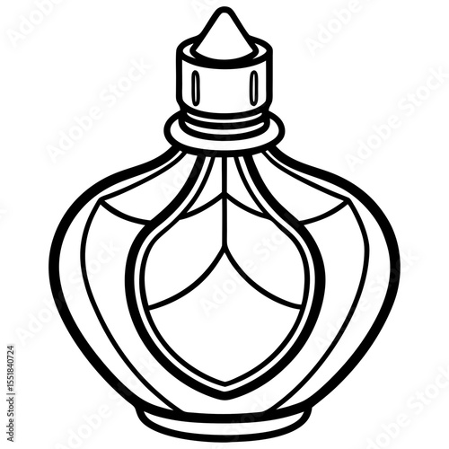 Elegant Perfume Bottle Vector Illustration