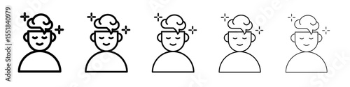 Mental Health icon simple illustration logo art