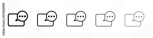 Message icon simple illustration logo art