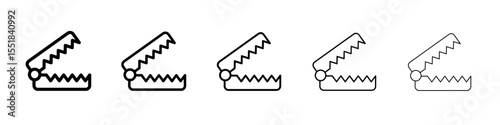 Metal trap icon simple illustration logo art