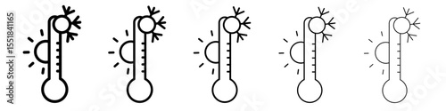 Meteorology thermometer measuring icon simple illustration logo art