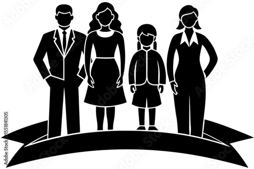 silhouettes of people
