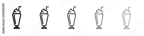 Milkshake icon simple illustration logo art