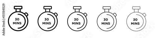 Minute timer icon simple illustration logo art