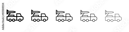 Missile Launcher icon simple illustration logo art