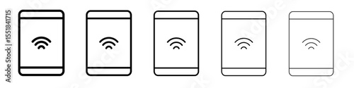 Mobile Internet icon simple illustration logo art