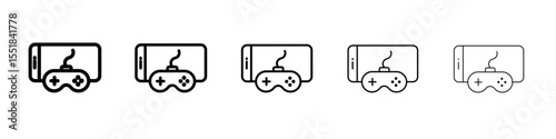 mobile phone game icon simple illustration logo art
