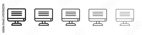 Monitor icon simple illustration logo art