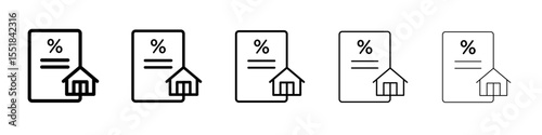 Mortgage loan icon simple illustration logo art