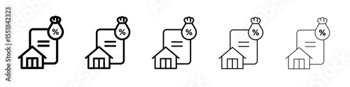 Mortgage loan icon simple illustration logo art