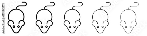 Mouse animal icon simple illustration logo art