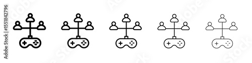 Multi Game player icon simple illustration logo art