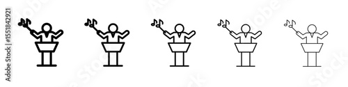 Music conductor icon simple illustration logo art
