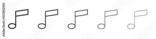 Music note icon simple illustration logo art