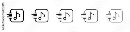 Music note icon simple illustration logo art