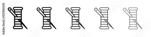 Needle, threads icon simple illustration logo art