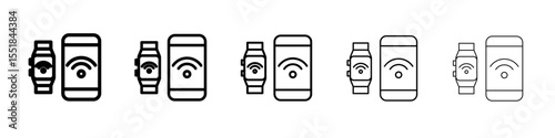 nfc bracelet connected Icon simple illustration logo art
