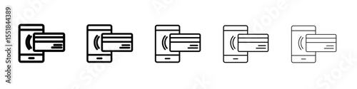 NFC wireless payment icon simple illustration logo art
