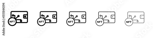 NFT wallet icon simple illustration logo art