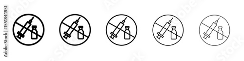 No vaccine icon simple illustration logo art