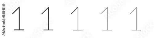 Number 1 icon simple illustration logo art