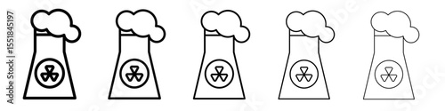 Nuclear power plant icon simple illustration logo art