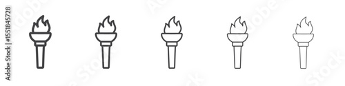 Olympic torch icon simple illustration logo art