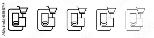 Online fabric shop line icon simple illustration logo art