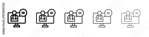 online medical consultation icon simple illustration logo art