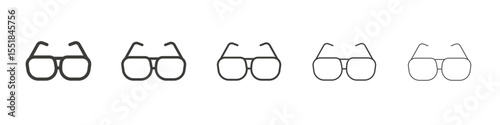 Optic glasses icon simple illustration logo art