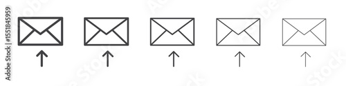 Outgoing mail icon simple illustration logo art
