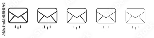 Outgoing mail icon simple illustration logo art