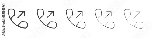 Outgoing call icon simple illustration logo art