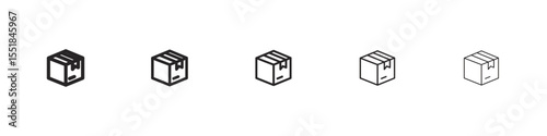 Packed box icon simple illustration logo art