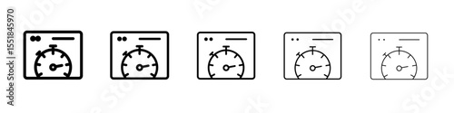 Page speed icon simple illustration logo art