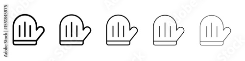Oven mitt icon simple illustration logo art