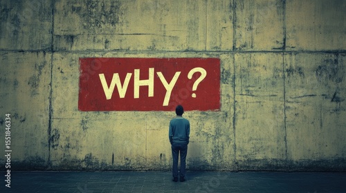Hyper realistic 3d render Finding Answers: Powerful 'Why?' Concept Photography for Inspiration AI Generative