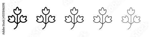 Parsley icon simple illustration logo art