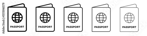 Passport icon simple illustration logo art