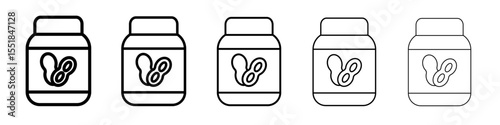 Peanut butter icon simple illustration logo art